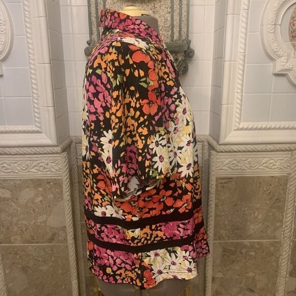 K Woman Colliction. Sz 20W. Short Sleeve Shirt. Open Back Seam w Buttons. B52 - Picture 5 of 9